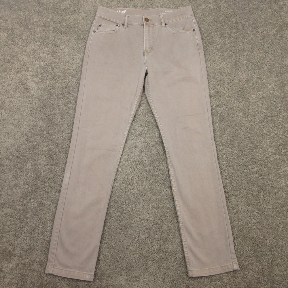 Mugsy Jeans Mens 32x32 Beige Bucks Slim Tapered Stretch Khaki Denim Pant FLX8NBR